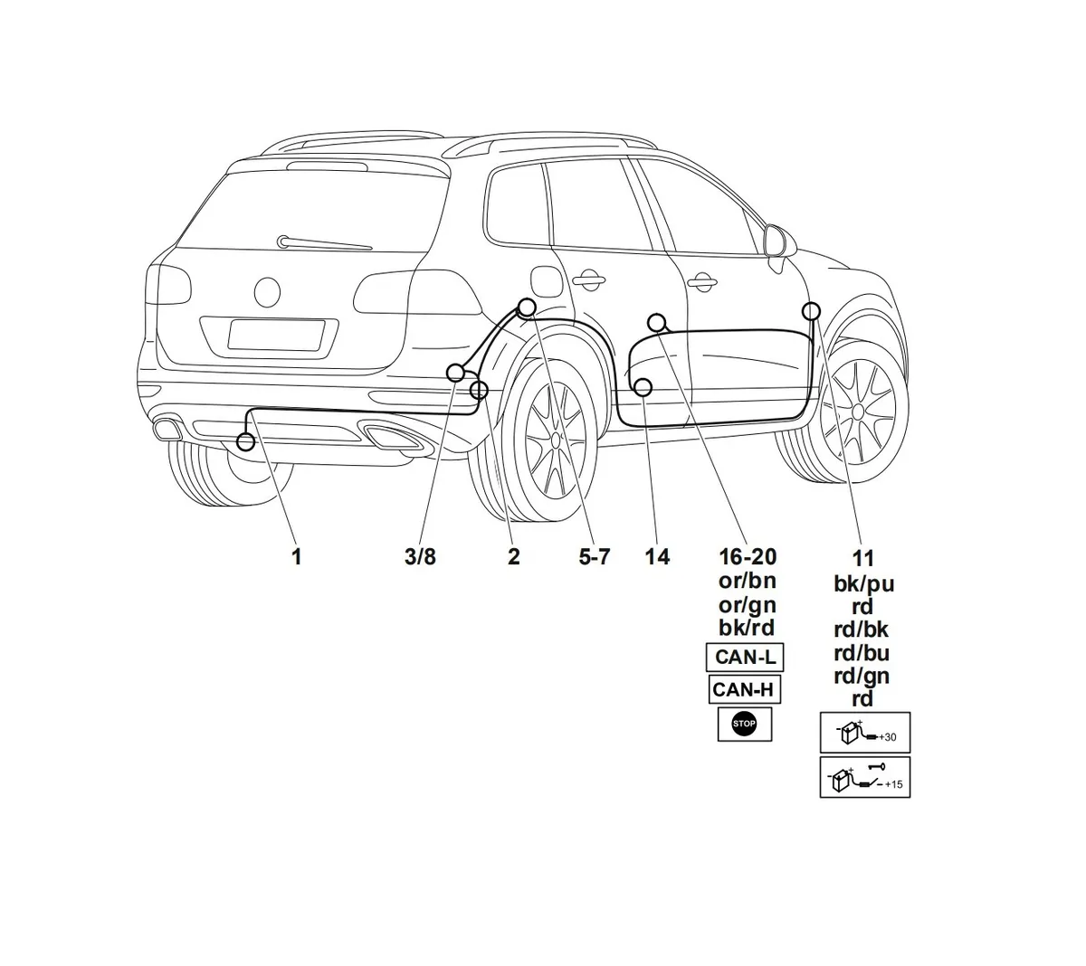 Электрика фаркопа Westfalia (13 pin) для Volkswagen Touareg 2014-2017 321766300113 в 