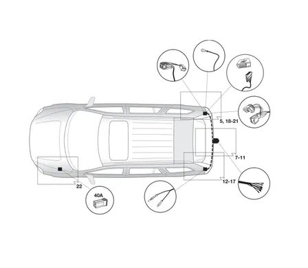 Электрика фаркопа Hak-System (7 pin) для Volvo V50 2004-2012 12260511 в 