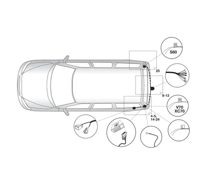 Электрика фаркопа Hak-System (7 pin) для Volvo S80 2006-2016 12260519 в 