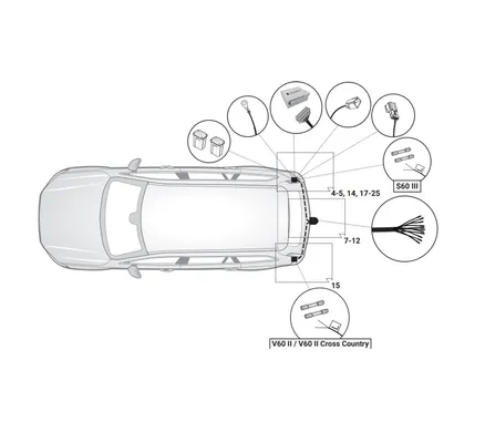 Электрика фаркопа Hak-System (13 pin) для Volvo V90 2016- 21260523 в 