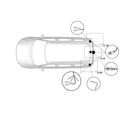 Электрика фаркопа Hak-System (13 pin) для Volvo XC70 2000-2004 21260500 в 