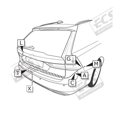 Электрика фаркопа ECS (7 pin) для Volvo V90 2016- VL048FX в 