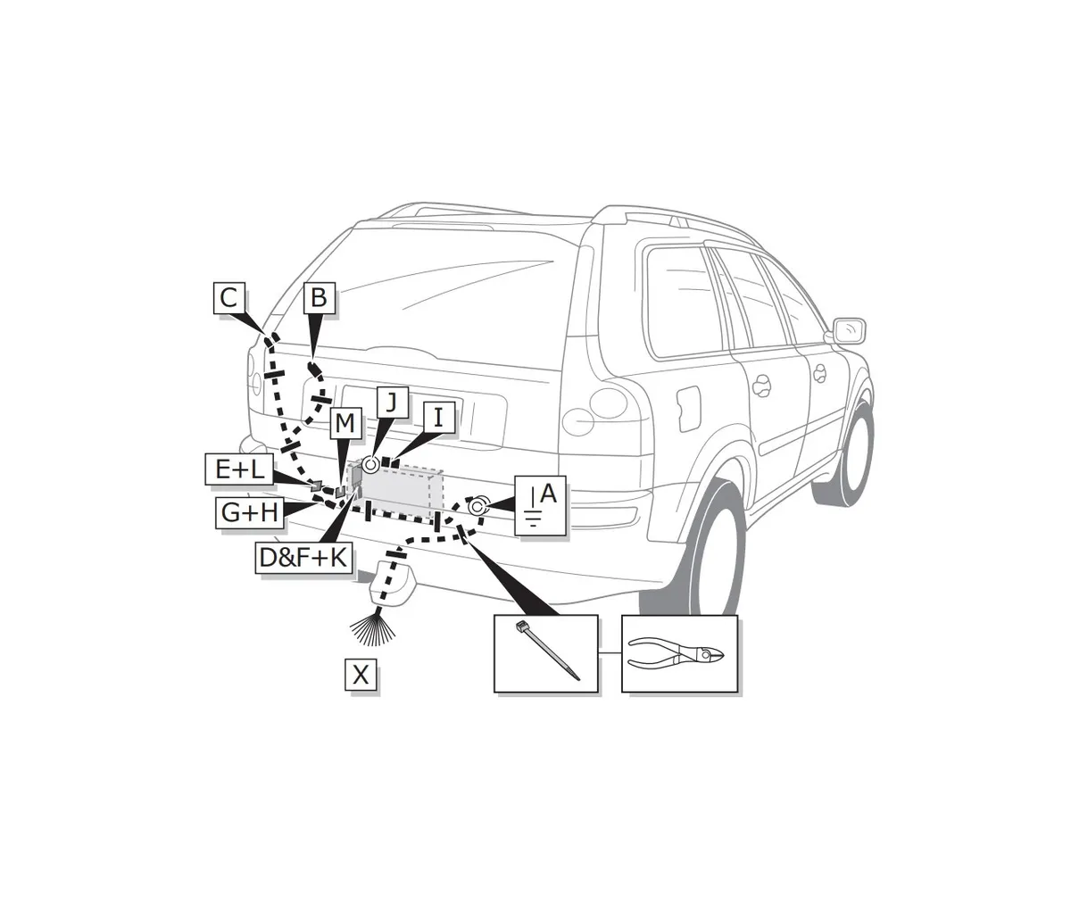 Электрика фаркопа Brink (7 pin) для Volvo XC90 2002-2014 759191 в 