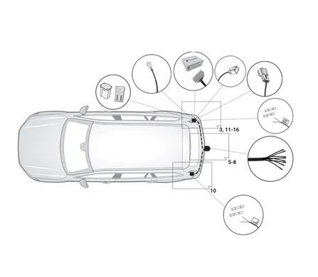 Электрика фаркопа Hak-System (7 pin) для Volvo XC90 2015- 12260523 в 