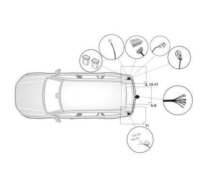 Электрика фаркопа Hak-System (7 pin) для Volvo V60 (вкл.Cross Country) 2018- 12260523 в 