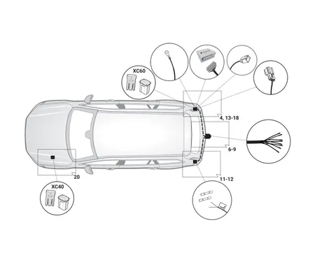 Электрика фаркопа Hak-System (7 pin) для Volvo XC60 2017- 12260523 в 