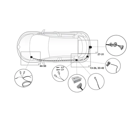 Электрика фаркопа Hak-System (7 pin) для Nissan Juke 2019- 12500673 в 