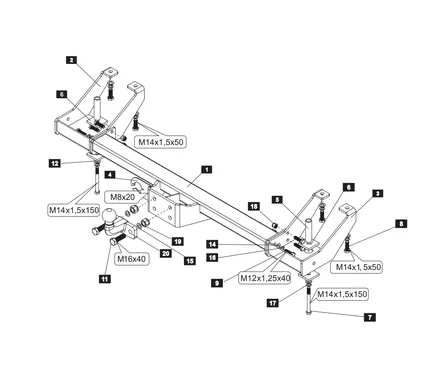 Фаркоп Baltex для Fiat Ducato 1994-2006 07160621 в 