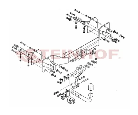 Фаркоп Steinhof для BMW X5 (E53) 2000-2007 B-070 в 