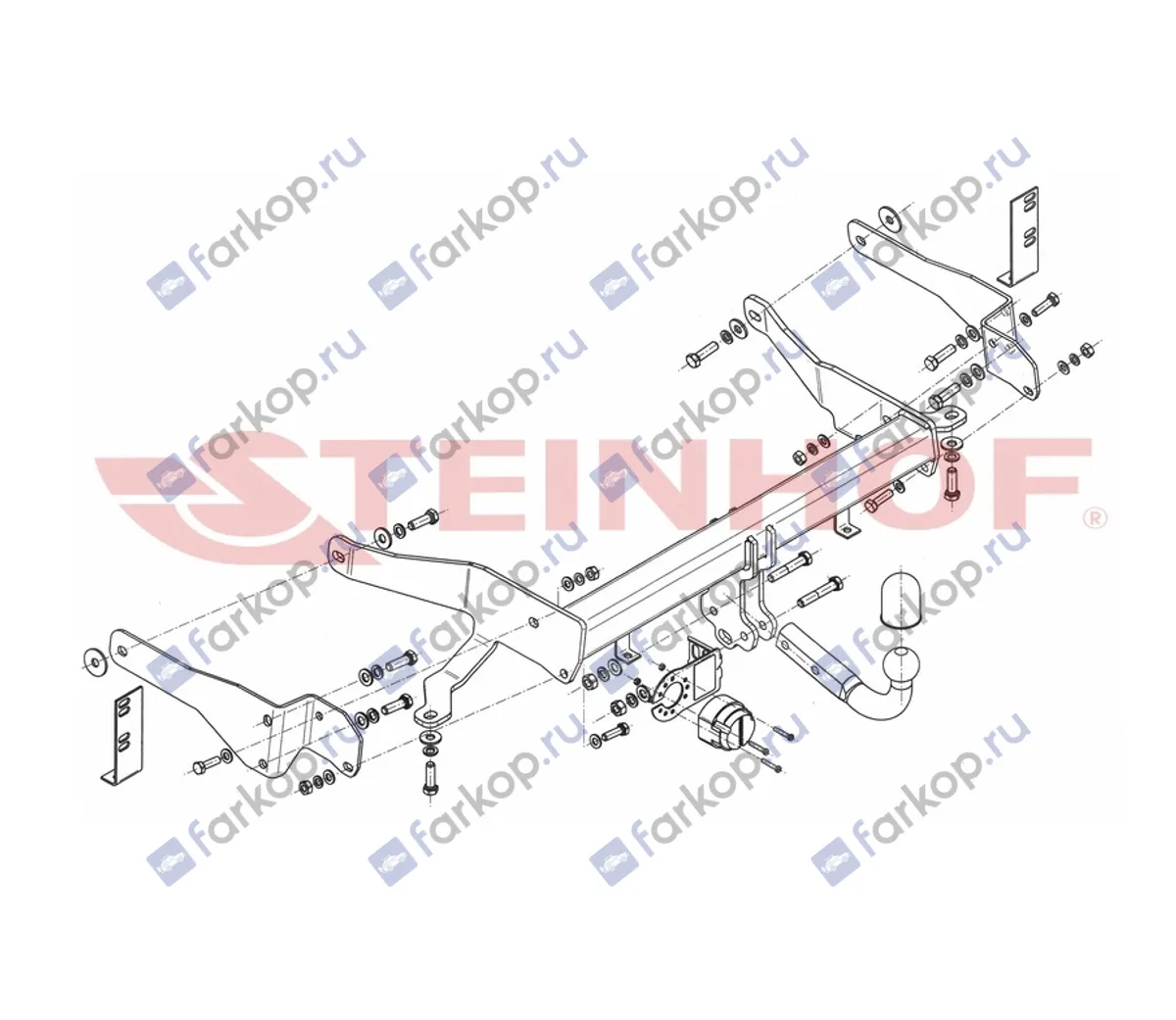 Фаркоп Steinhof для Chevrolet Captiva 2013-2016 C-278 в 