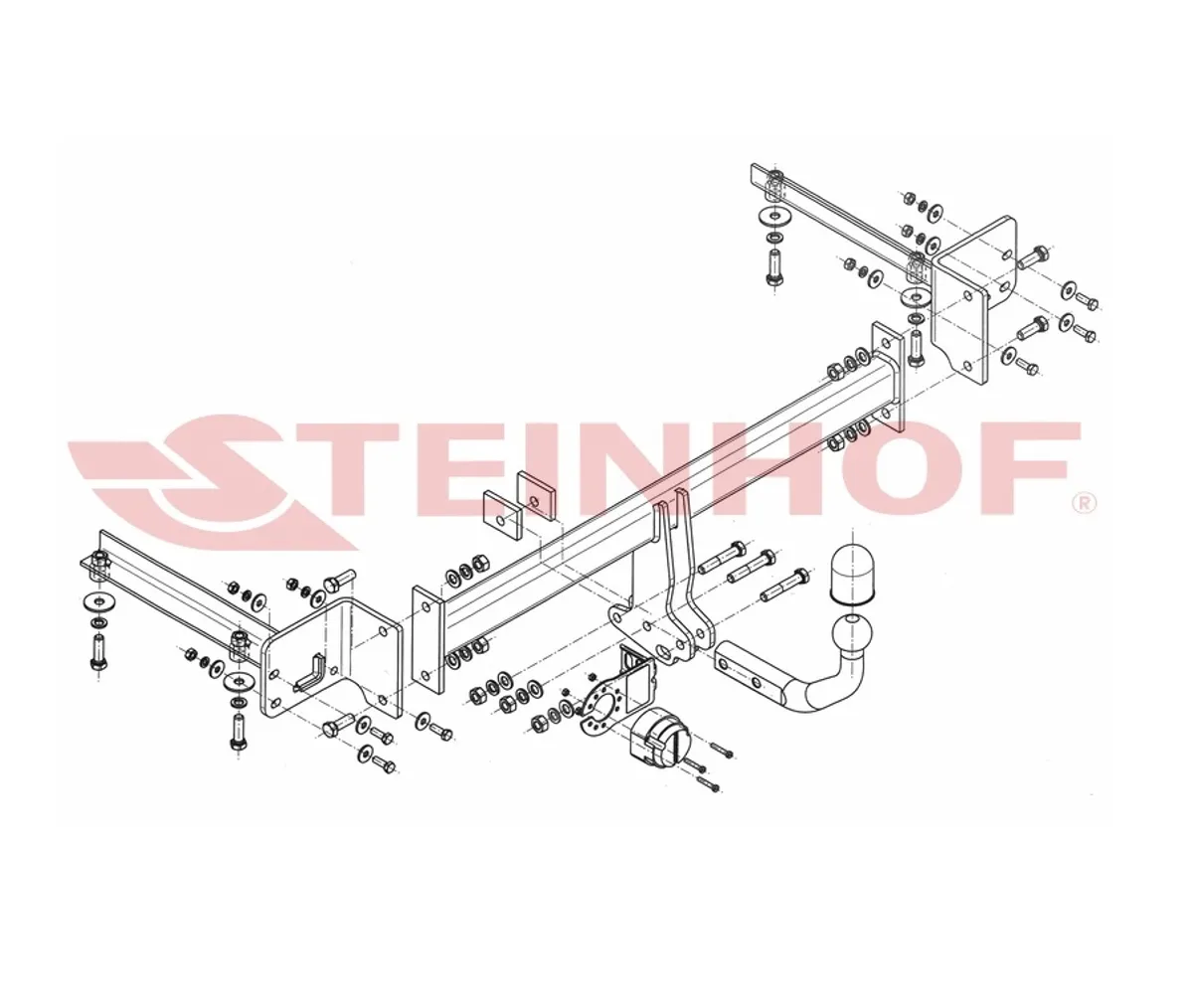 Фаркоп Steinhof для Honda Civic 2012-2015 H-061 в 