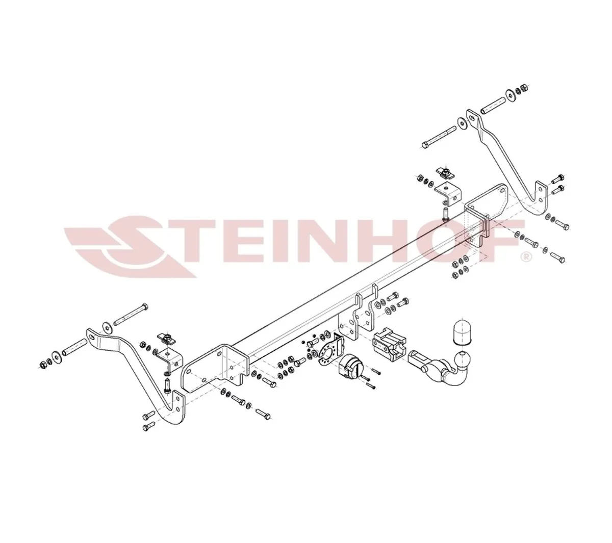 Фаркоп Steinhof для Fiat Ducato 2006-, (также L4, XL) F-081 в 