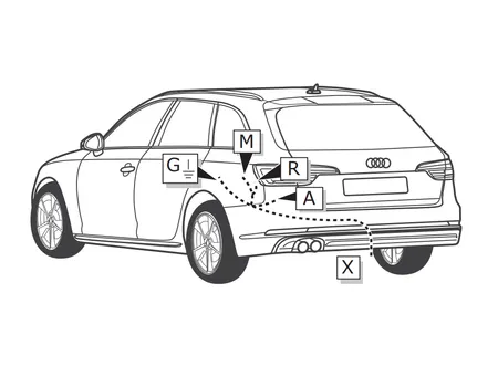 Электрика фаркопа ECS (7 pin) для Audi A5 2016- AU068B1 в 