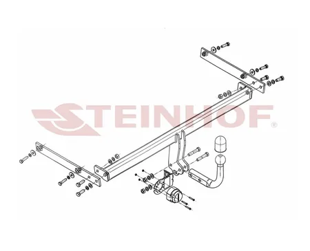 Фаркоп Steinhof для Ford Fiesta 2008-2019 F-247 в 