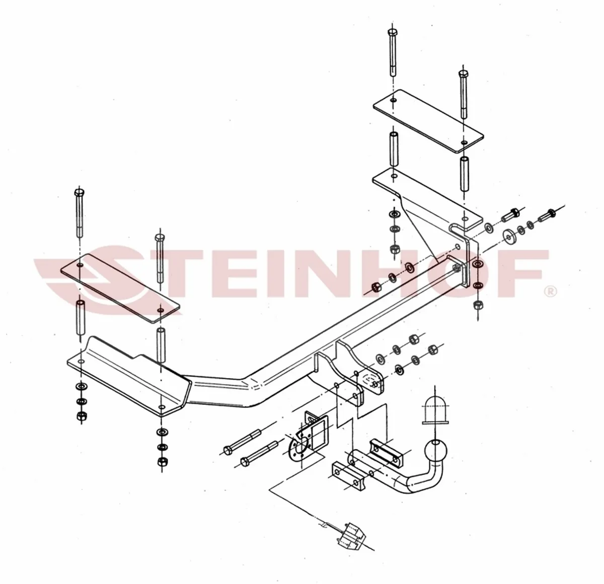 Фаркоп Steinhof для Opel Astra 1998-2009 O-113 в 