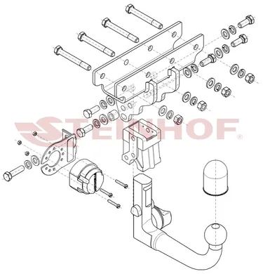 Фаркоп Steinhof для Jeep Gladiator 2020- J-080 в 