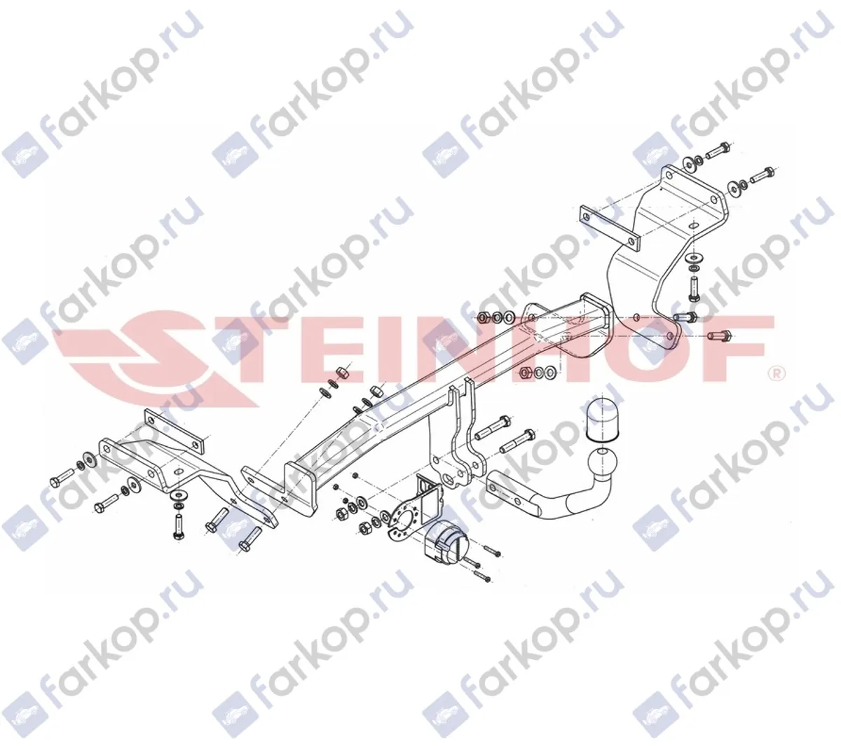 Фаркоп Steinhof для Hyundai i30 2012-2017 K-063 в 