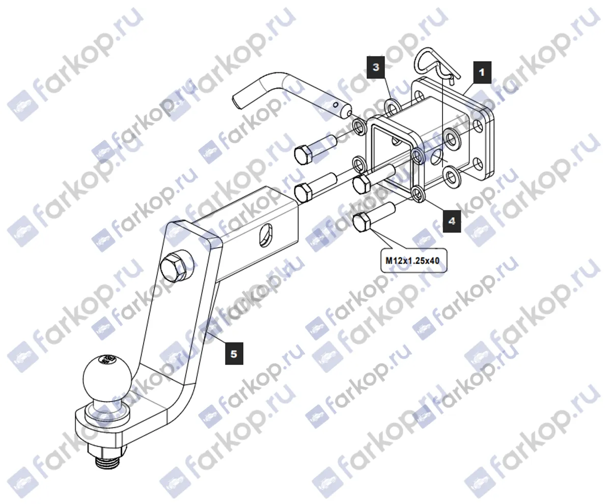 Фаркоп TowRus для Haval H9 2014- 289244 в 