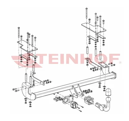 Фаркоп Steinhof для Fiat Sedici 2006-2014 F-144 в 