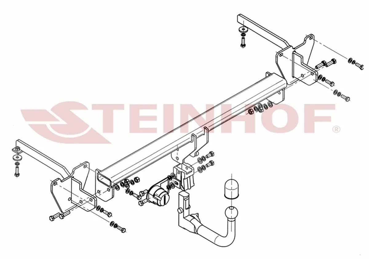 Фаркоп Steinhof для Fiat Doblo 2010- F-069 в 