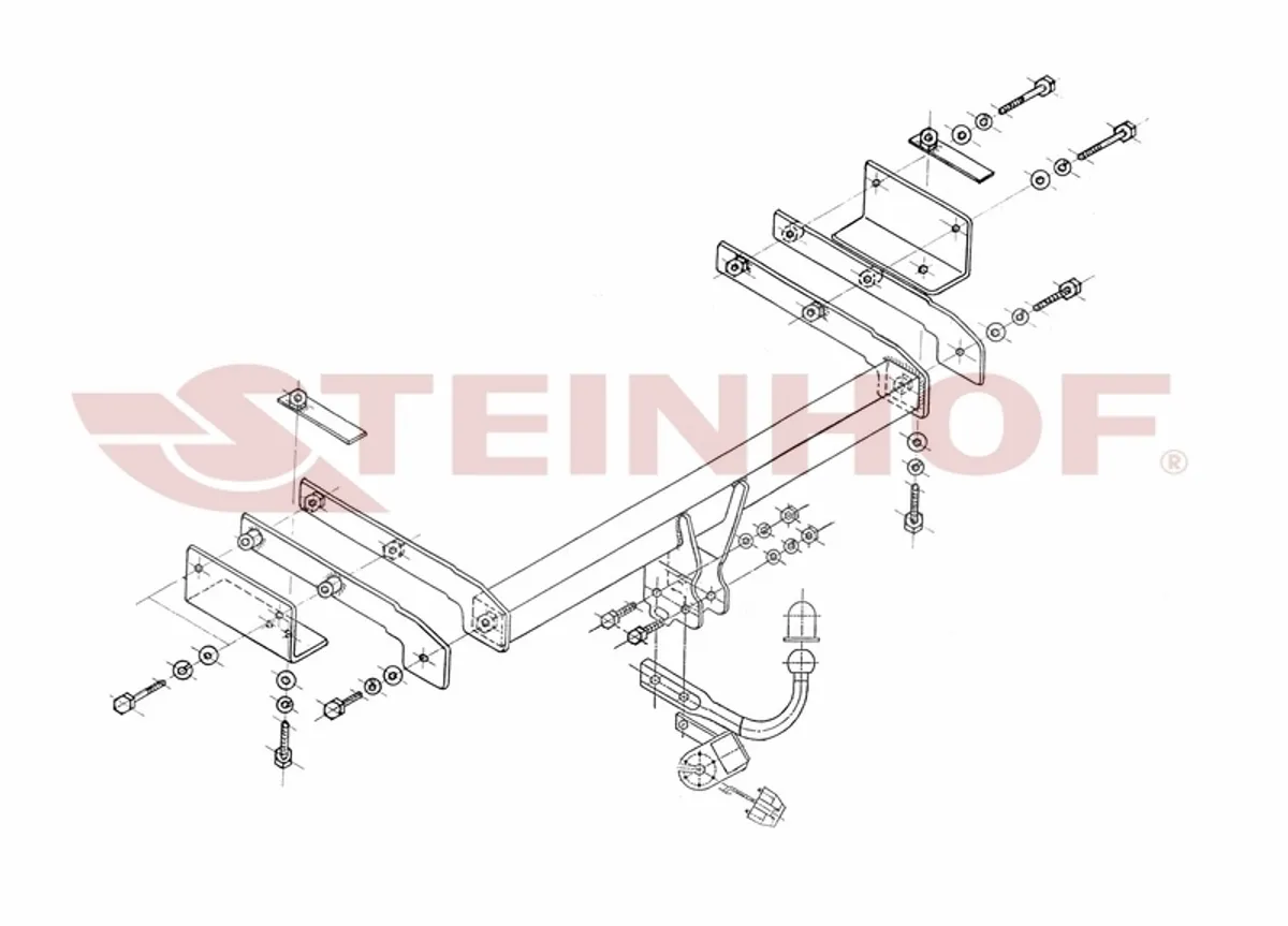 Фаркоп Steinhof для Fiat Stilo Multiwagon 2002-2008 F-139 в 