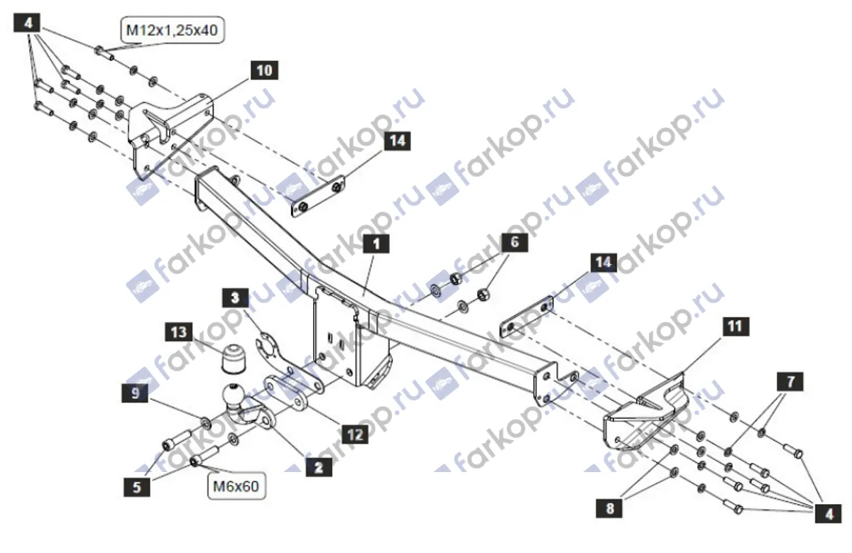 Фаркоп Sheriff для Haval H5 2020-2021 4543.21 в 