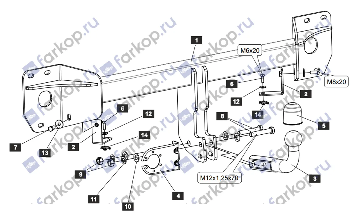 Фаркоп Sheriff для Geely Tugella 2020- 4784.12 в 