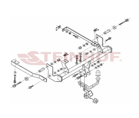 Фаркоп Steinhof для Fiat Ulysse 2002-2011 F-147 в 