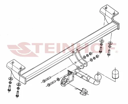 Фаркоп Steinhof для Toyota RAV4 2000-2006 T-186 в 