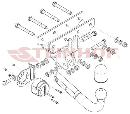 Фаркоп Steinhof для Jeep Gladiator 2020- J-079 в 