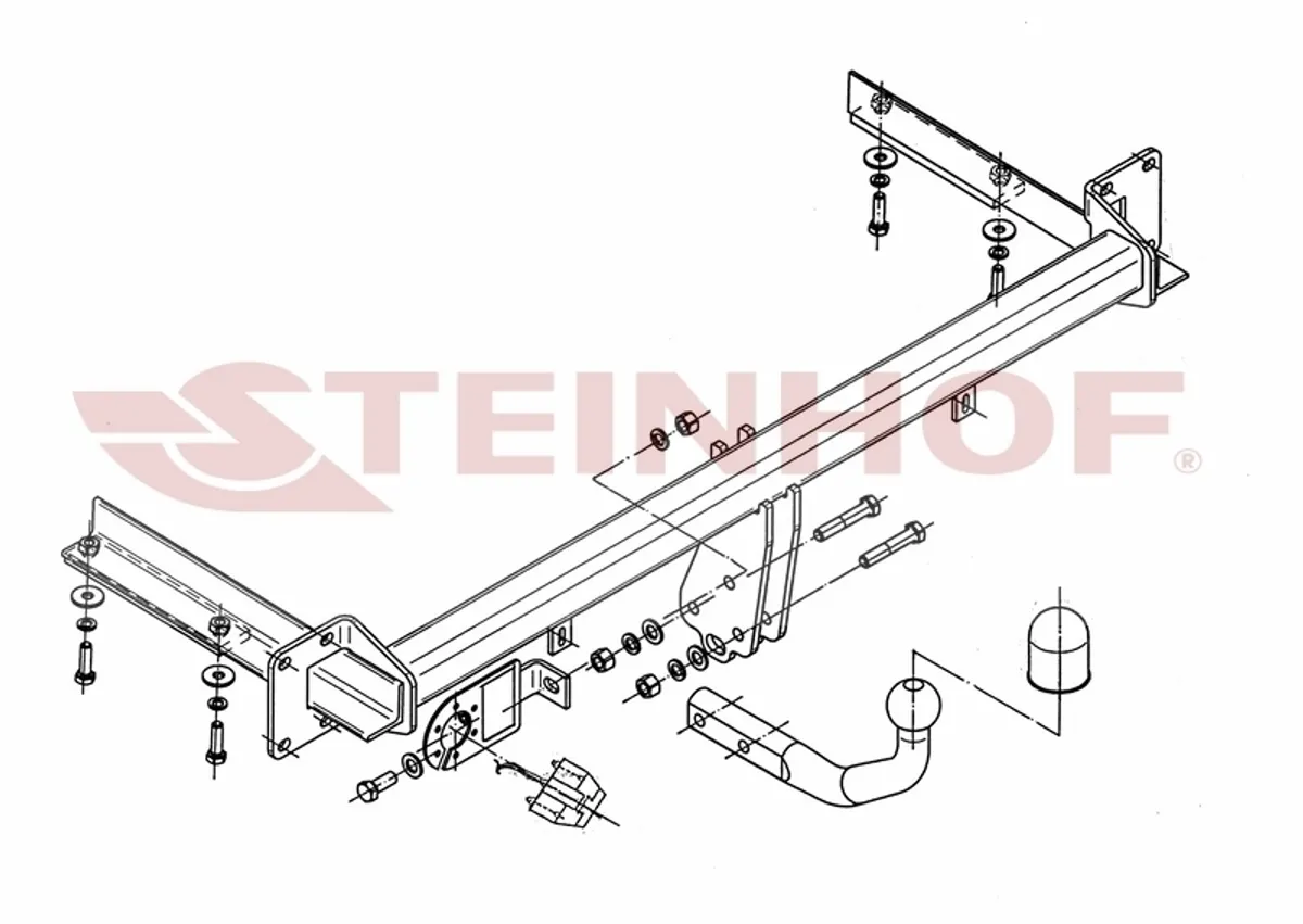 Фаркоп Steinhof для Opel Astra 2004-2014 O-140 в 