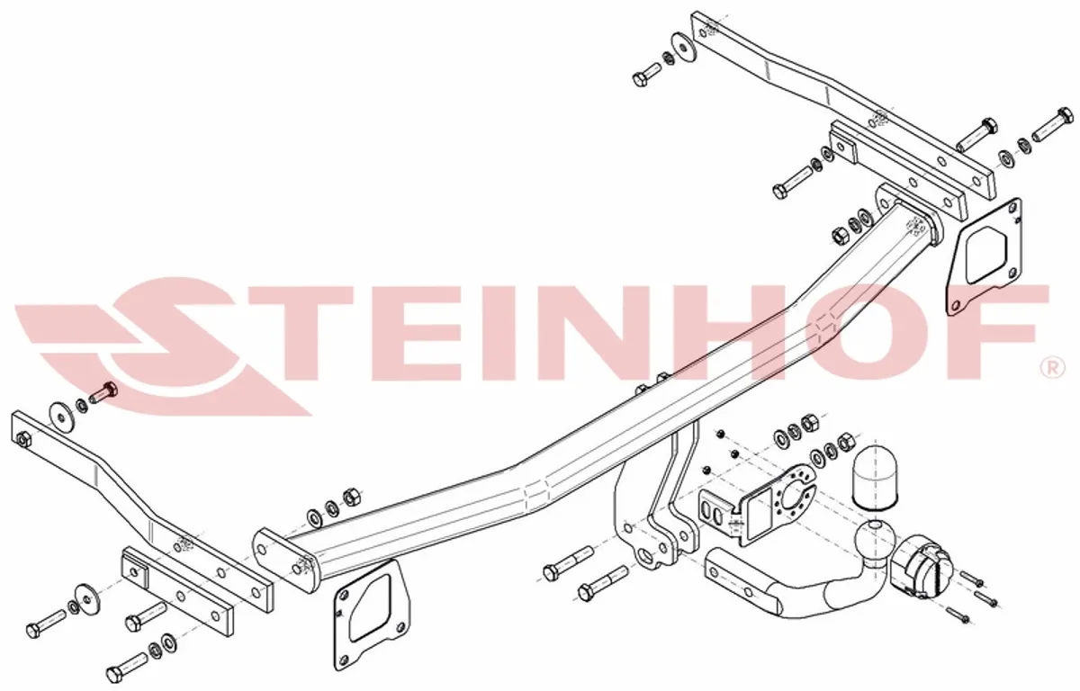 Фаркоп Steinhof для Renault Megane 2008-2015 (хетчбек 5 дверей) R-112 в 