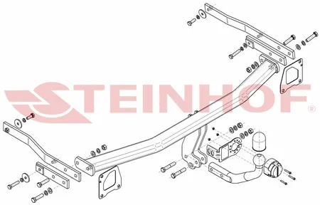 Фаркоп Steinhof для Renault Megane 2008-2015 (хетчбек 5 дверей) R-112 в 