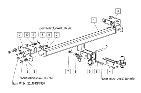 Фаркоп TowRus для Tenet T4L 2026- 269086 в Нижний Новгород