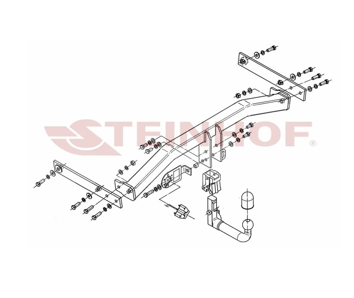 Фаркоп Steinhof для Volkswagen Tiguan 2007-2015 V-129 в Нижний Новгород