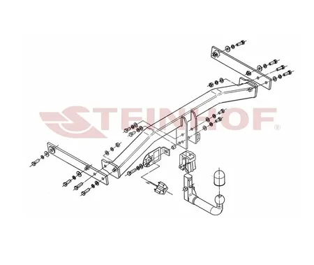 Фаркоп Steinhof для Volkswagen Tiguan 2007-2015 V-129 в Нижний Новгород
