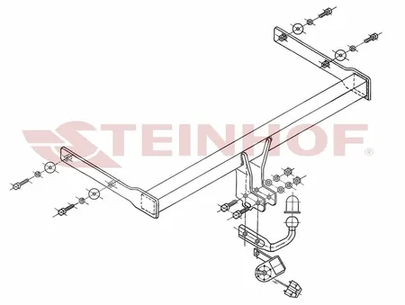 Фаркоп Steinhof для Volkswagen Passat 2021-2026 S-341 в Нижний Новгород