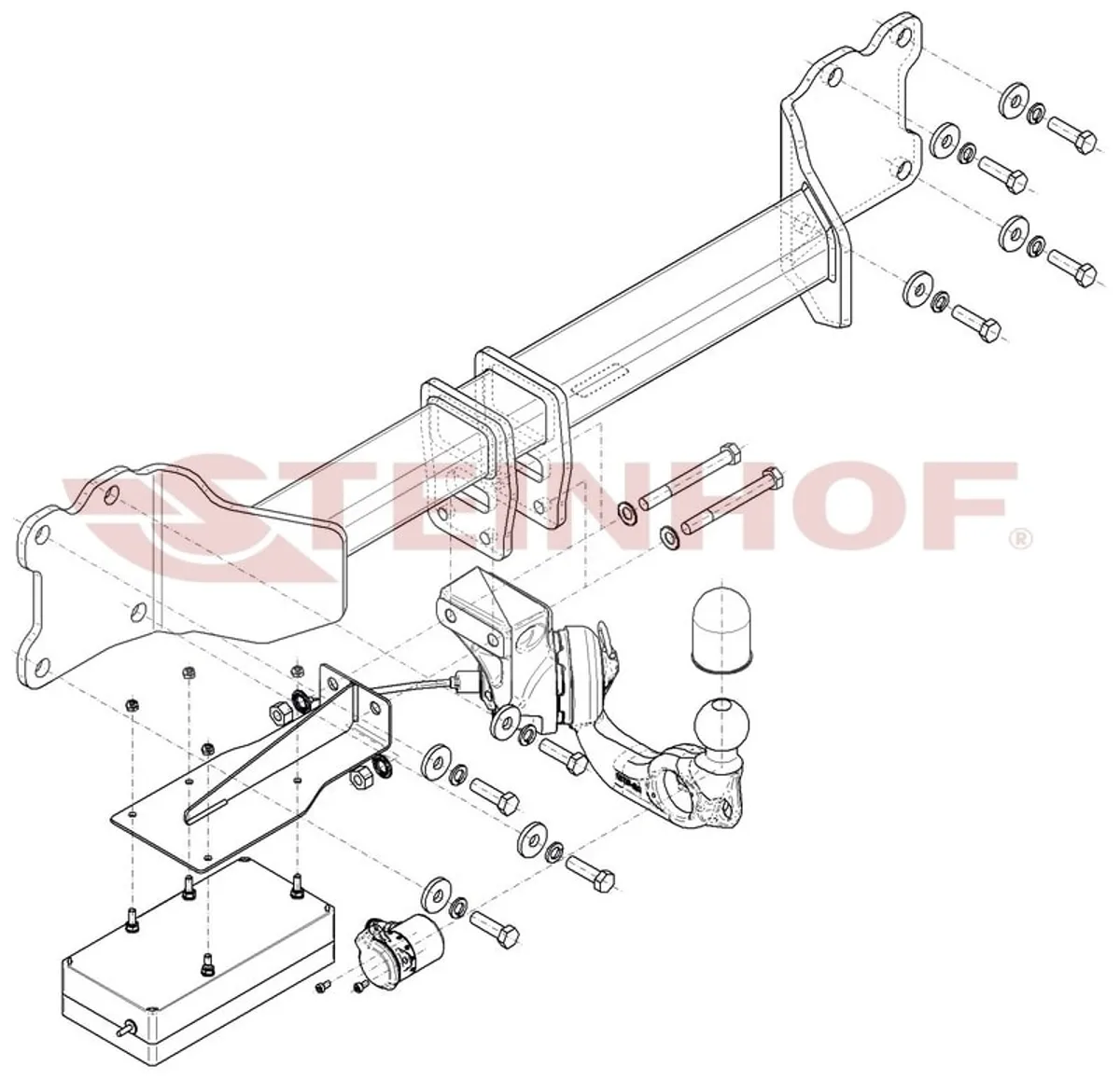 Фаркоп Steinhof для Audi Q7 2015-2020 A-127 в Нижний Новгород Фаркоп Steinhof для Audi Q7 2015-2020 A-127 в Нижний Новгород