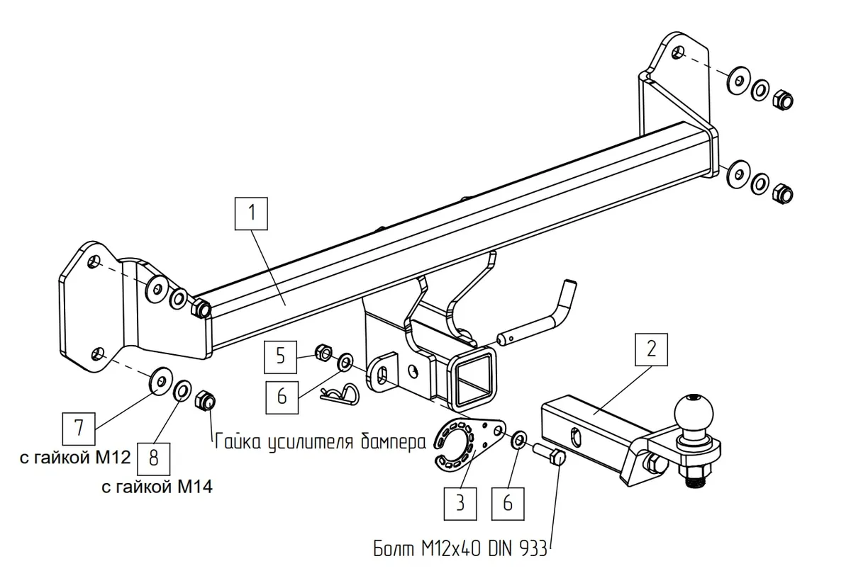 Фаркоп TowRus для BMW iX1 2022-  049113 в Нижний Новгород