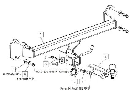 Фаркоп TowRus для BMW iX1 2022-  049113 в Нижний Новгород