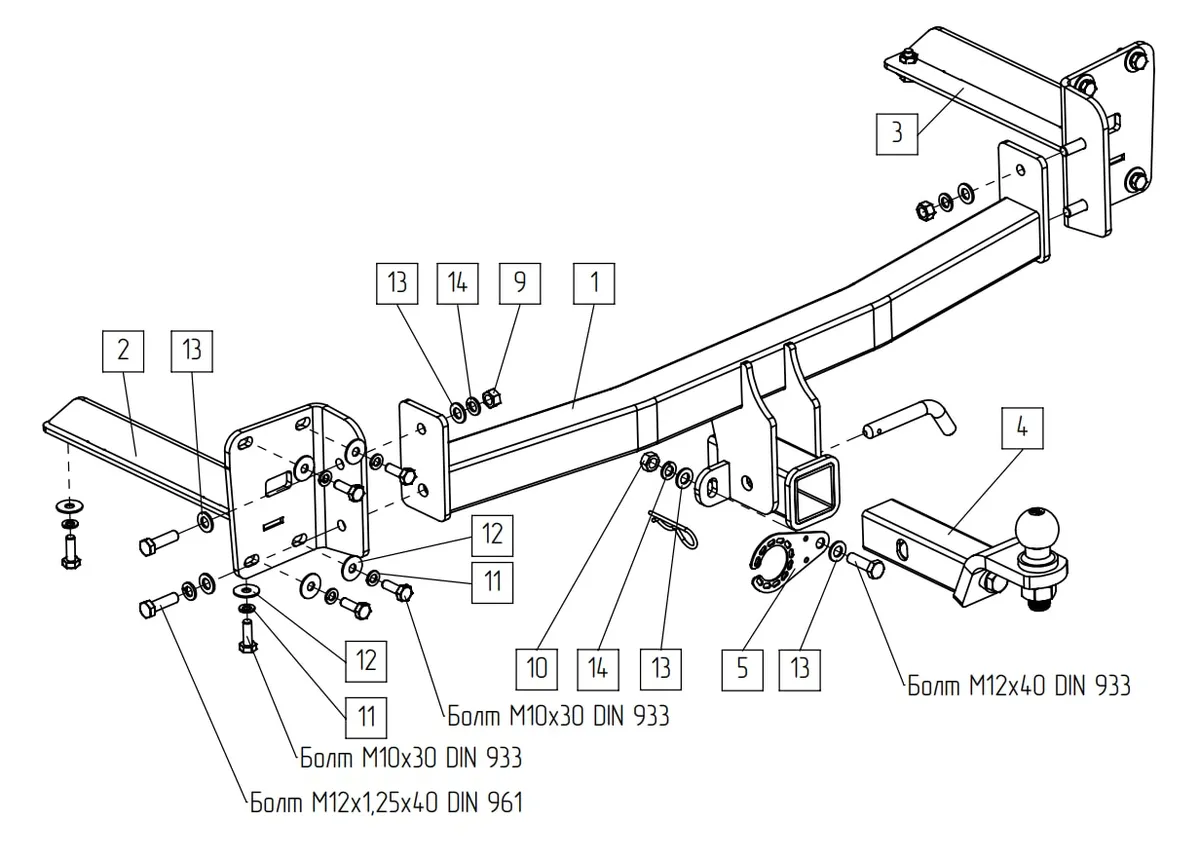 Фаркоп TowRus для Volkswagen Teramont 2017-2022 269092 в Нижний Новгород Фаркоп TowRus для Volkswagen Teramont 2017-2022 269092 в Нижний Новгород
