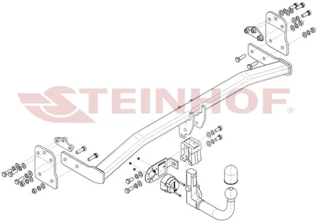Фаркоп Steinhof для Hyundai Kona 2017-2023, (кроме N-Line и ADBlue) H-266 в Нижний Новгород