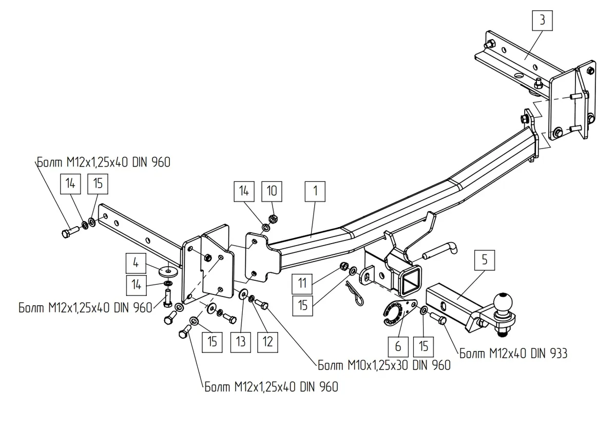 Фаркоп TowRus для LiXiang L6 2024- Арт. 288194 288194 в Нижний Новгород