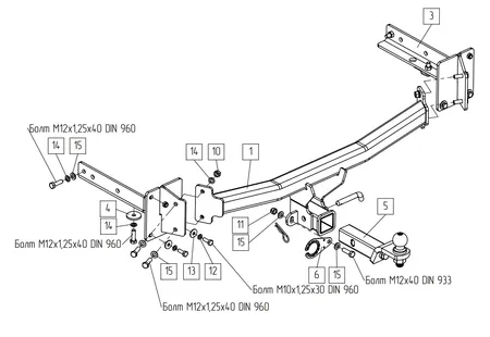 Фаркоп TowRus для LiXiang L6 2024- Арт. 288194 288194 в Нижний Новгород