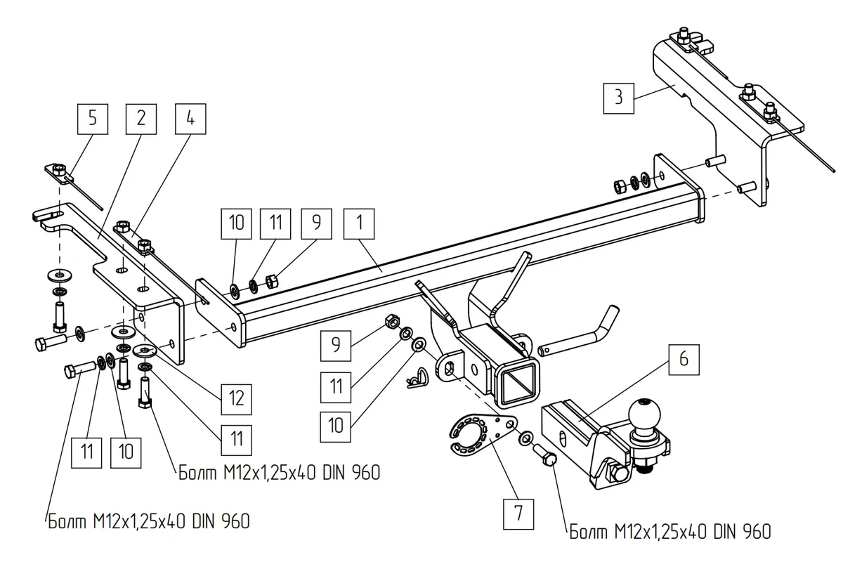 Фаркоп TowRus для Belgee X50 plus 2026- 299413 в Нижний Новгород