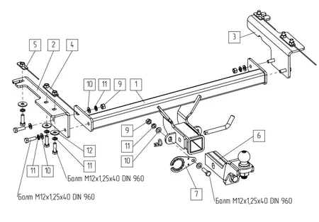 Фаркоп TowRus для Belgee X50 plus 2026- 299413 в Нижний Новгород