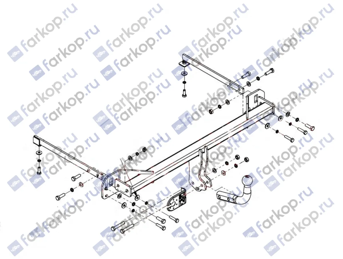 Фаркоп Imiola для Chevrolet Aveo (хетчбек) 2012- CH.014 в 