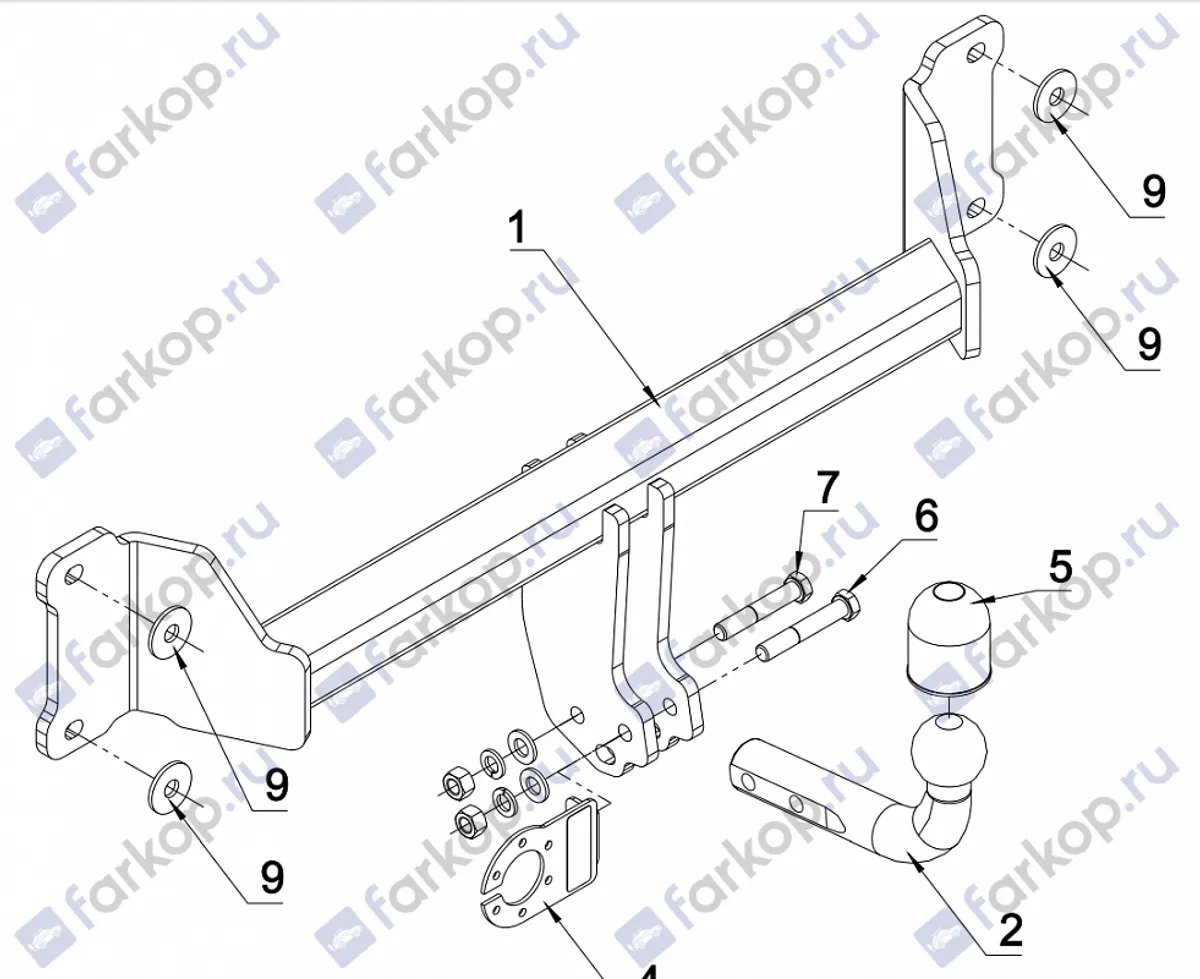 Фаркоп Auto-Hak для BMW X4 (F26) 2014-2018 B 16 в 