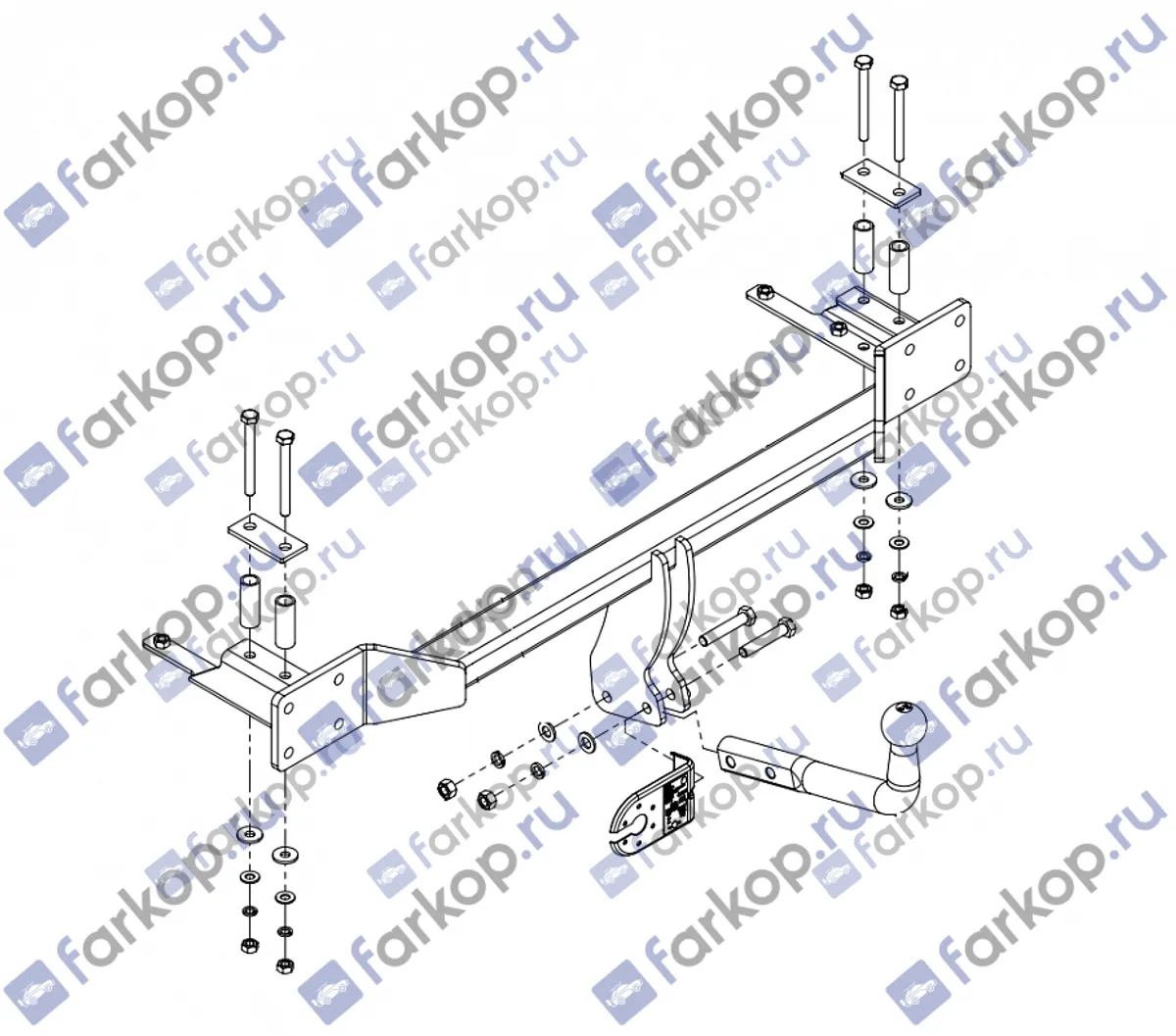 Фаркоп Imiola для Chevrolet Lacetti (хетчбек) 2004-2012 CH.004 в 