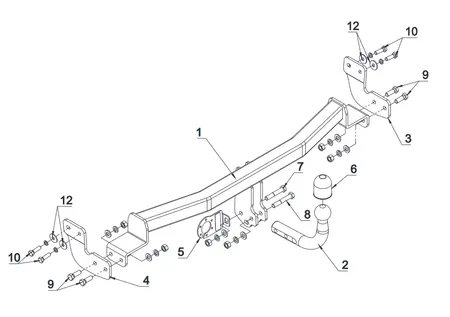 Фаркоп Auto-Hak для Citroen C2 2003-2010 P 42 в 